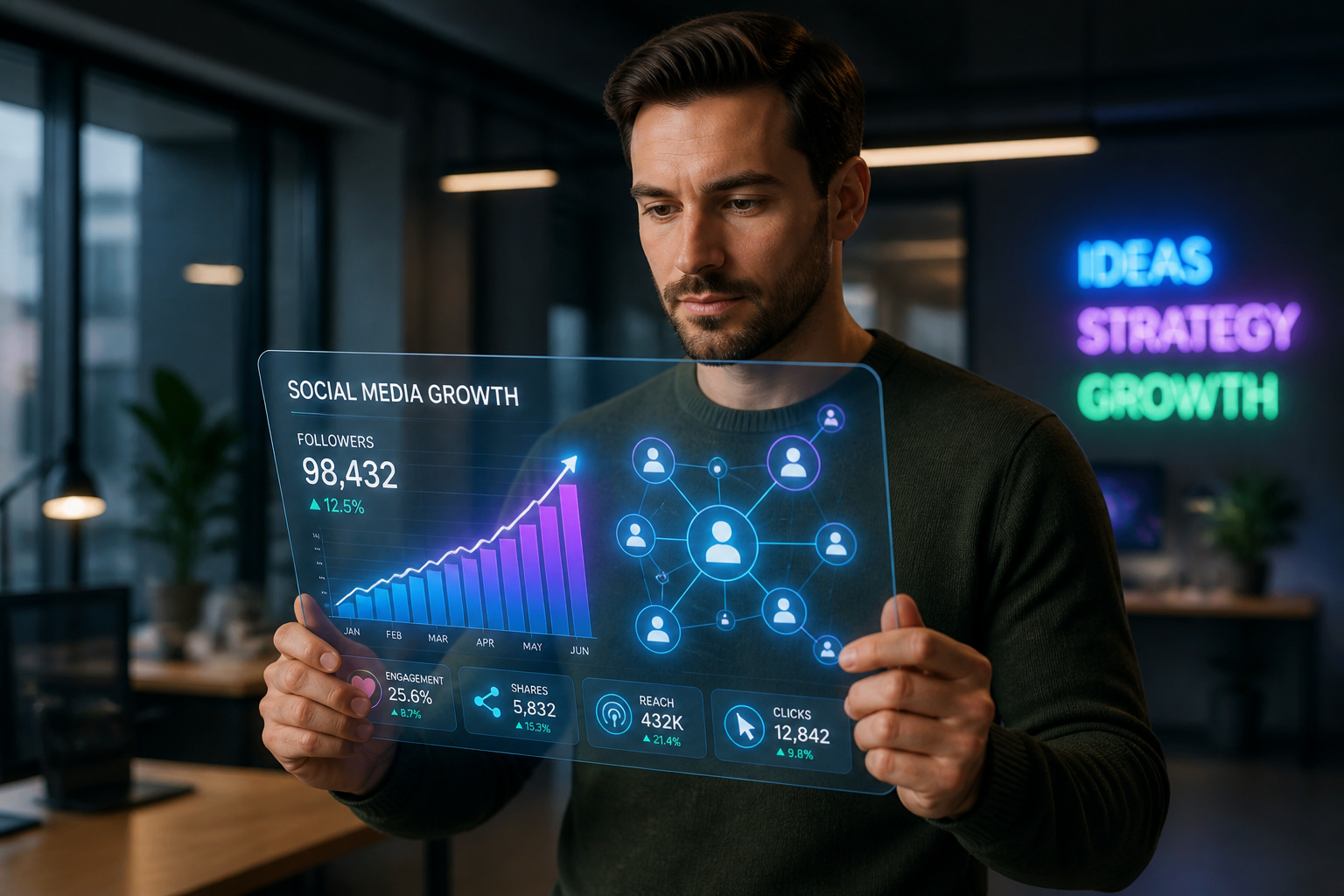 Analyse de la croissance des medias sociaux