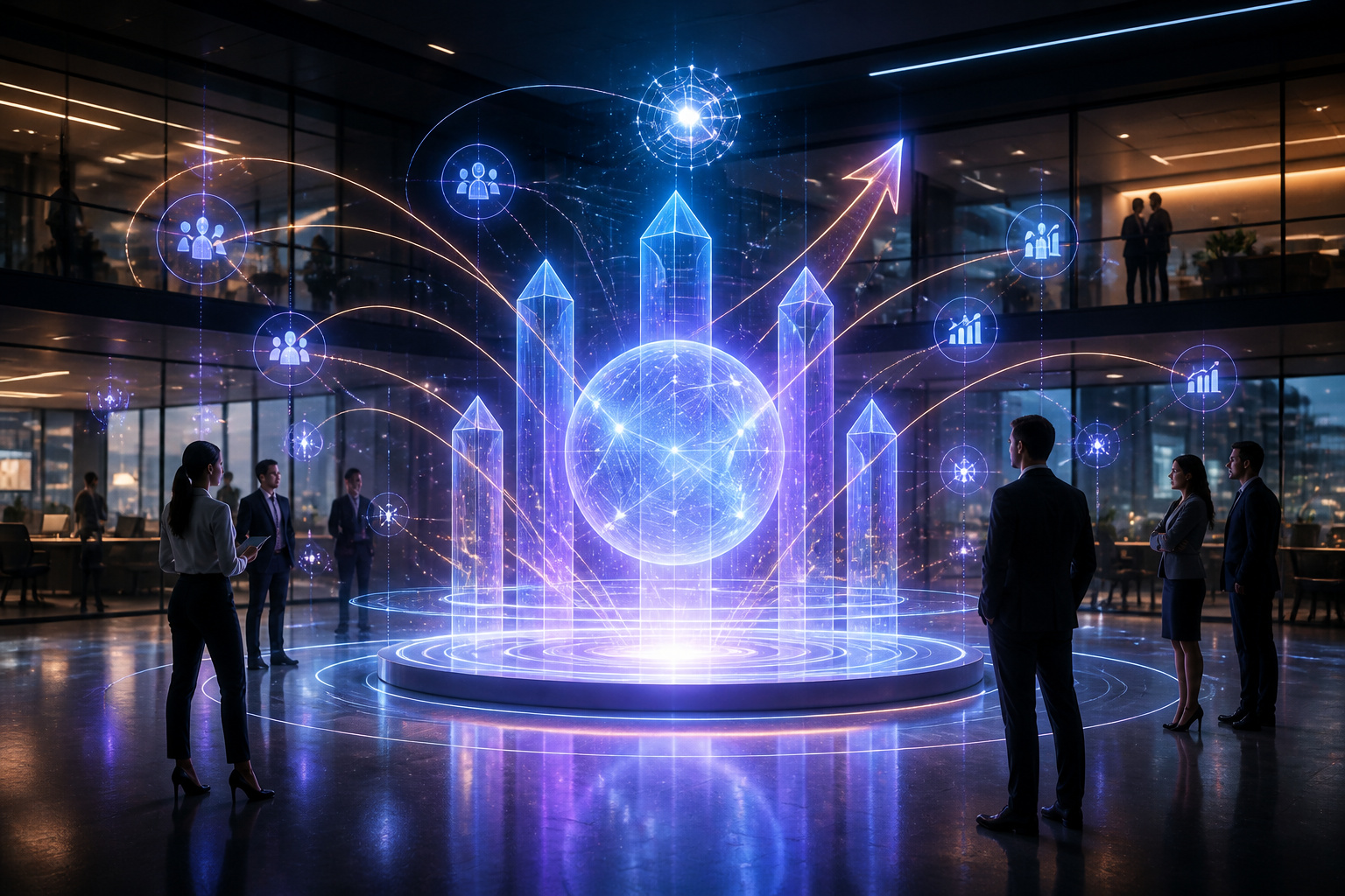 Projection holographique de strategie dentreprise