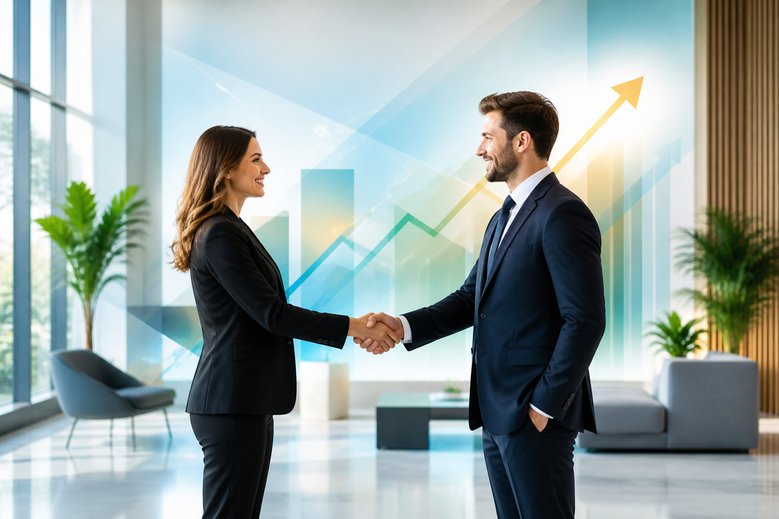 Poignee de main pour la croissance mutuelle